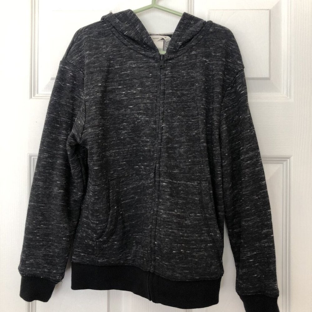 H&M - Boys Basic Hoodie - Size 6-8Y - Gray/Black!